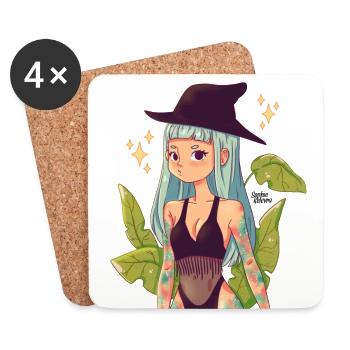 Witch Girl - Untersetzer (4er-Set) - Weiß - Vorne