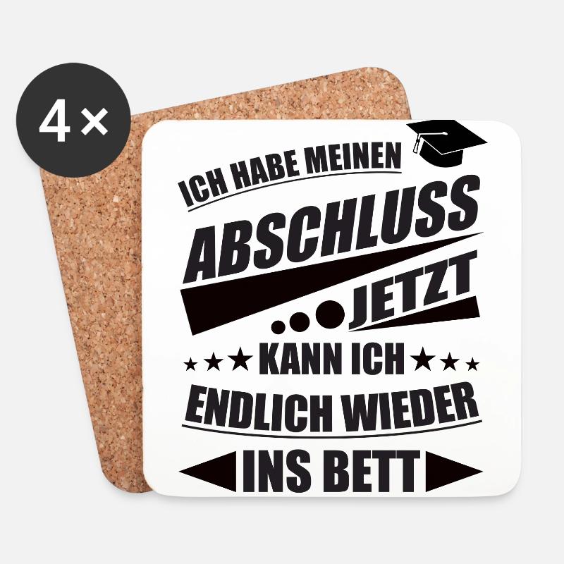 Abschluss Spruch Schulabschluss Motto Abi Klasse - Untersetzer (4er-Set) - Weiß
