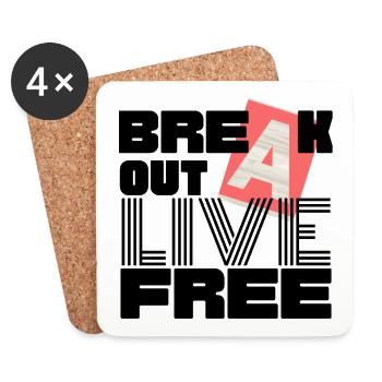 BREAK OUT one - Untersetzer (4er-Set) - Weiß - Vorne