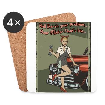 Well There's Your Problem Your Blinker Fluid Is Lo - Coasters (set of 4) - white - Front