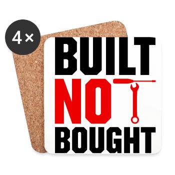 Built Not Bought Car Mechanic Automobile Repair Ca - Coasters (set of 4) - white - Front