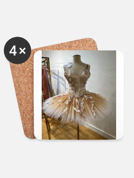 Federballerina Tutu - Untersetzer (4er-Set) - Weiß