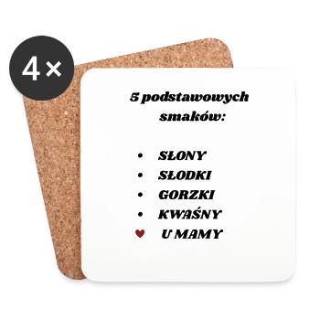 Geschmäcker bei Mama - Untersetzer (4er-Set) - Weiß - Vorne