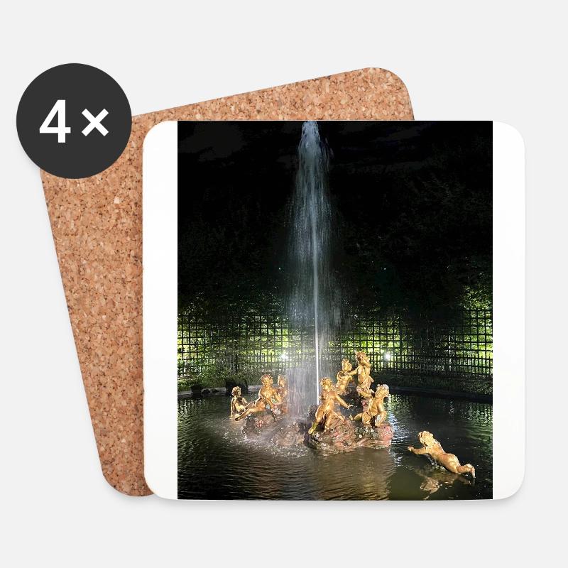 Goldenes Kinderbecken - Untersetzer (4er-Set) - Weiß