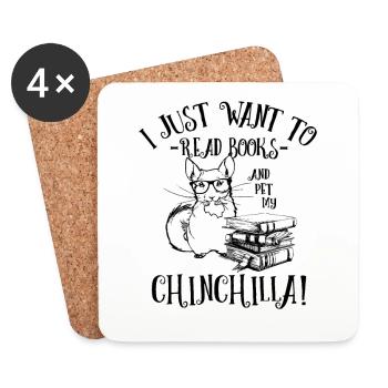 Chinchilla - Untersetzer (4er-Set) - Weiß - Vorne