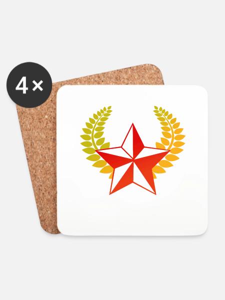 Kommunisten Stern Kommunismus - Untersetzer (4er-Set) - Weiß