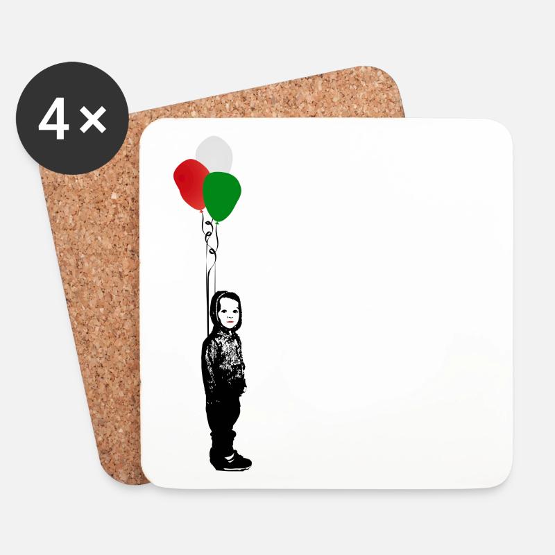 Balloons in Augschburg - Untersetzer (4er-Set) - Weiß