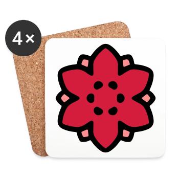 Blossom Blossom floraison Colorful Flower - Coasters (set of 4) - white - Front