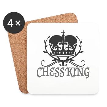 Chess King Crown Player Men - Coasters (set of 4) - white - Front