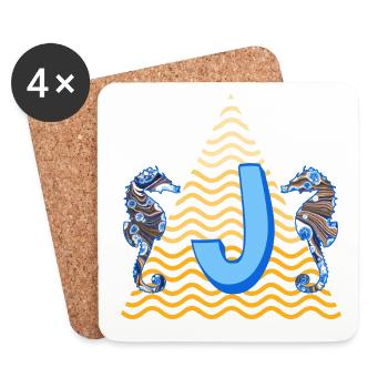 Seahorse E 262 J - Coasters (set of 4) - white - Front