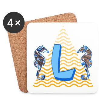 Seahorse E 262 l - Coasters (set of 4) - white - Front