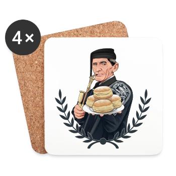Rieser Grantler // Illustration - Untersetzer (4er-Set) - Weiß - Vorne