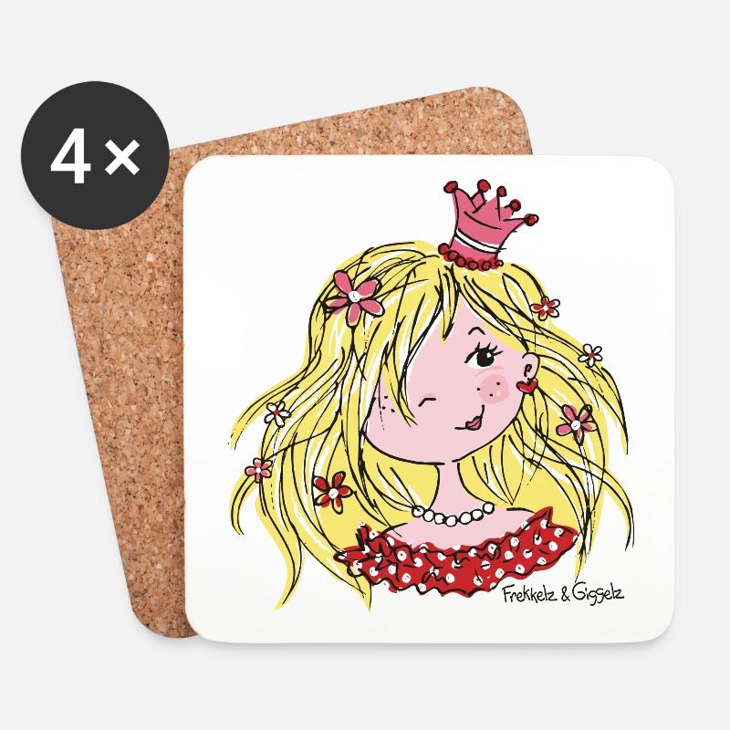 Prinzessin Perlagonia - Untersetzer (4er-Set) - Weiß