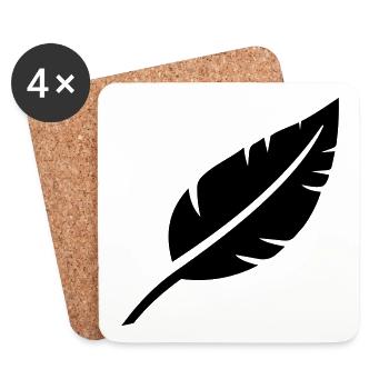 Feather - Coasters (set of 4) - white - Front