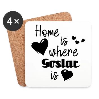 Zuhause in Goslar - Home is where Goslar is - Untersetzer (4er-Set) - Weiß - Vorne