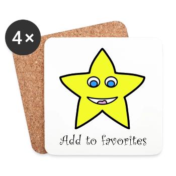 Add To Favorites - Untersetzer (4er-Set) - Weiß - Vorne