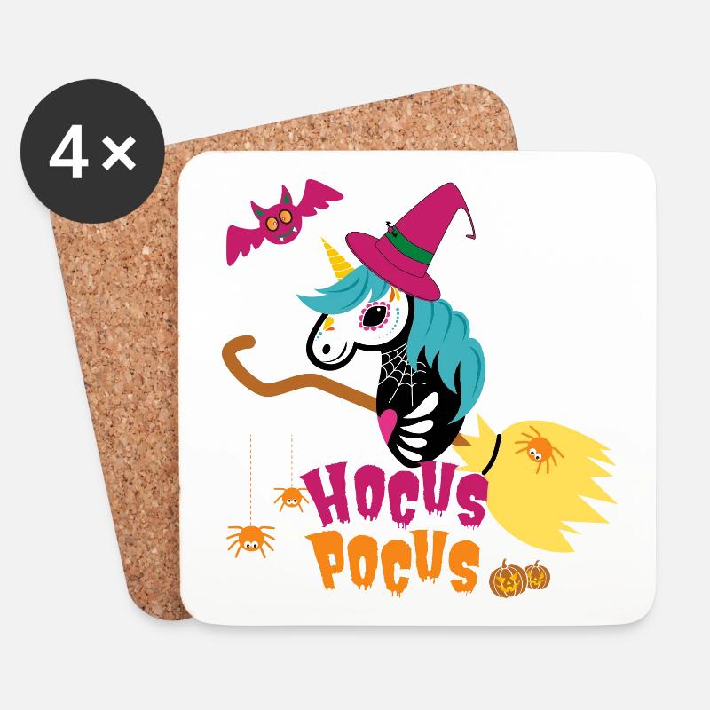 Hocus Pocus - Happy Halloween - Untersetzer (4er-Set) - Weiß