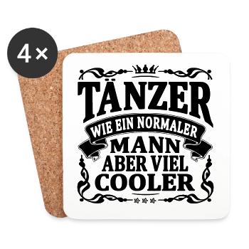 tänzer aber viel cooler - Untersetzer (4er-Set) - Weiß - Vorne