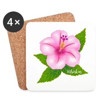 hibiscus - Coasters (set of 4) - white - Front