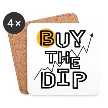 Buy the dip - Coasters (set of 4) - white - Front
