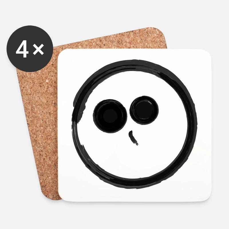 Angry Smile - smile for me - Untersetzer (4er-Set) - Weiß