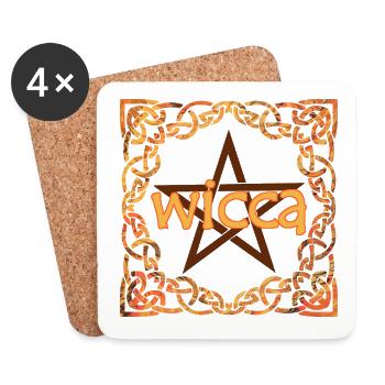 keltischer rahmen wicca e 118 - Untersetzer (4er-Set) - Weiß - Vorne