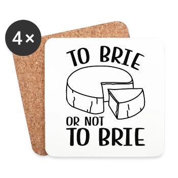 Au Brie ou pas au Brie - Dessous de verre (lot de 4) - blanc - Devant