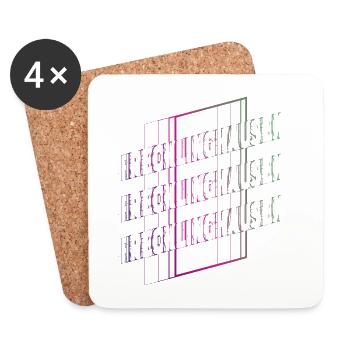 Recklinghausen Deutschland Stadt Schrift Skyline - Untersetzer (4er-Set) - Weiß - Vorne