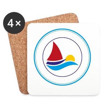 sailboat - Coasters (set of 4) - white - Front