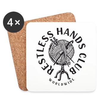 Restless Hands Club Black#2 - Untersetzer (4er-Set) - Weiß - Vorne