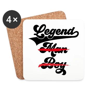 PAPA LÉGENDE DE L’HOMME - Dessous de verre (lot de 4) - blanc - Devant