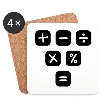 Mathe Symbole Mathematische Zeichen Mathematik - Untersetzer (4er-Set) - Weiß - Vorne