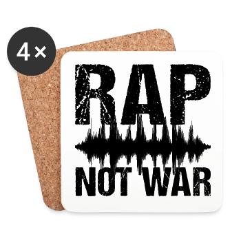 Rap Pas Guerre Paix Hip Hop Musique Rap - Dessous de verre (lot de 4) - blanc - Devant