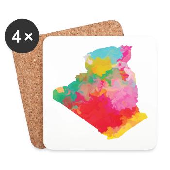 Algérie - Dessous de verre (lot de 4) - blanc - Devant