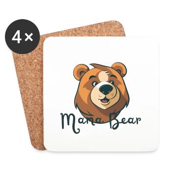 Mama Bear - Coasters (set of 4) - white - Front