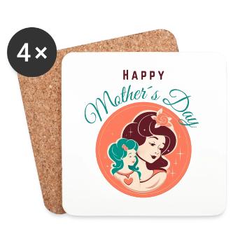 Happy Mother's Day - Coasters (set of 4) - white - Front
