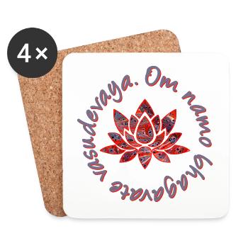 om namo bhagavate e 261 - Coasters (set of 4) - white - Front