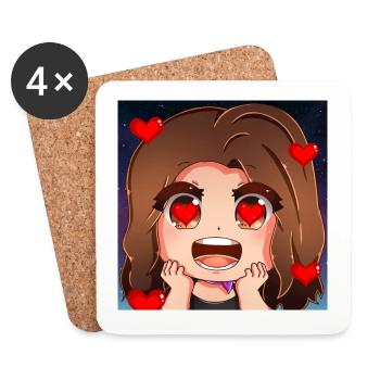 Sarahs Asmr House Merch heart Emoji - Untersetzer (4er-Set) - Weiß - Vorne