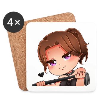 Sarahs Asmr House Merch Sexy Emoji - Untersetzer (4er-Set) - Weiß - Vorne