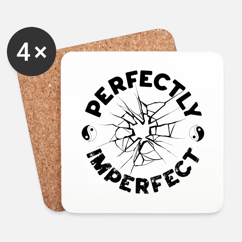 Perfectly Imperfect - Untersetzer (4er-Set) - Weiß
