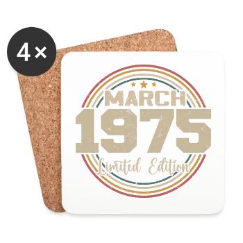Génial Depuis Mars 1934 Anniversaire 1934 Cadeau - Dessous de verre (lot de 4) - blanc - Devant