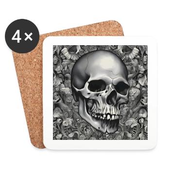 Gothic Anatomy - Untersetzer (4er-Set) - Weiß - Vorne