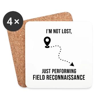 Field Reconnaissance GIS Survey Mapping Humor - Coasters (set of 4) - white - Front