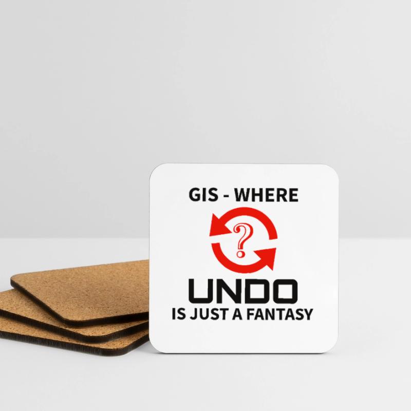 GIS Undo Fantasy Data Mapping Errors Untersetzer (4er-Set)