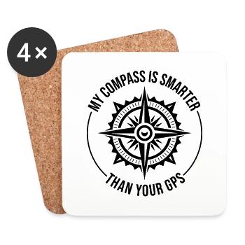 Compass Smarter GPS Navigation Outdoor GIS - Coasters (set of 4) - white - Front