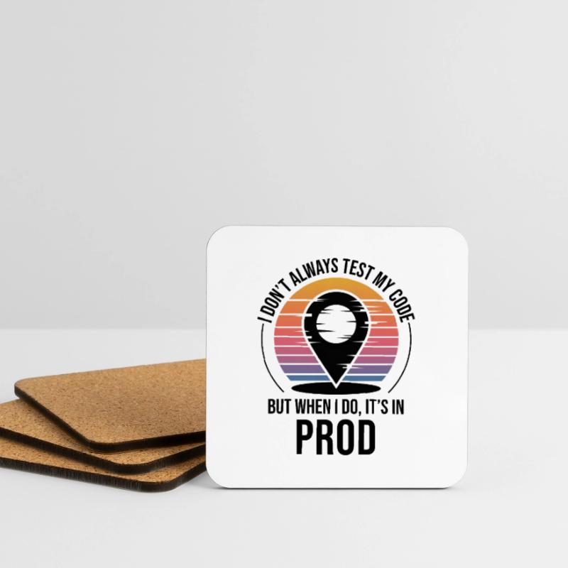 Entwickler Programmierer Programmierer Prod Testing Humor Untersetzer (4er-Set)