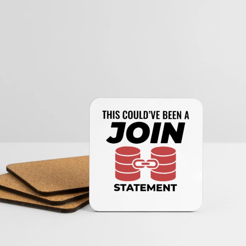 SQL Join Database Statement Programming Data Coasters (set of 4)