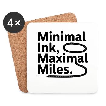 Minimale Tinte Maximale Meilen GIS-Straßenkarte - Untersetzer (4er-Set) - Weiß - Vorne