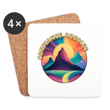 Absolute Trust Regenbogenberge - Untersetzer (4er-Set) - Weiß - Vorne