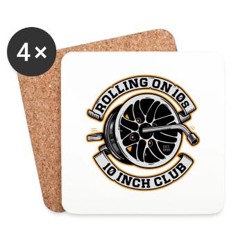 10 pouces club merc - Dessous de verre (lot de 4) - blanc - Devant